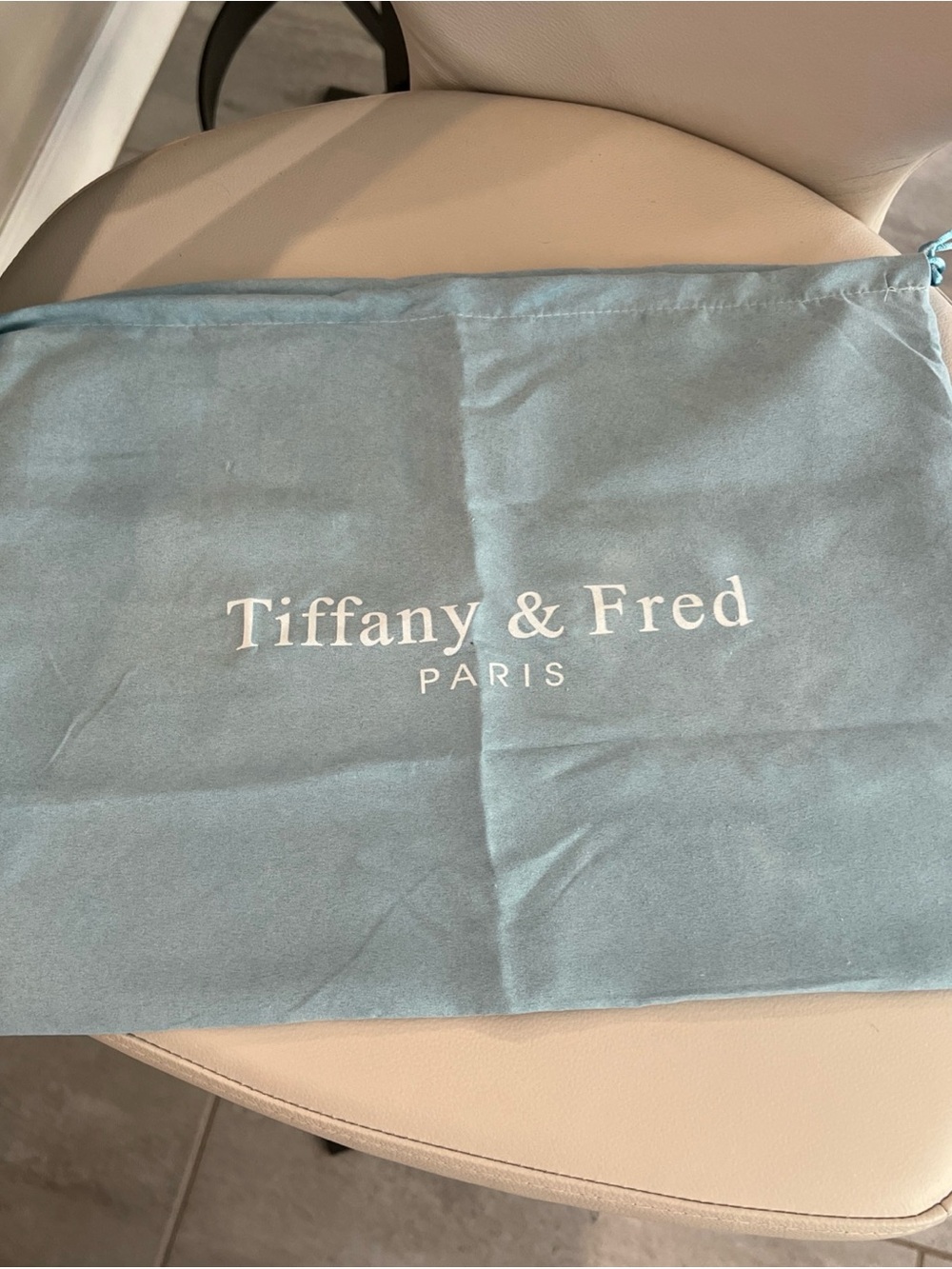 Tiffany & Fred Blue Purse Shoe Drawstring Dust Bag 16x12” New